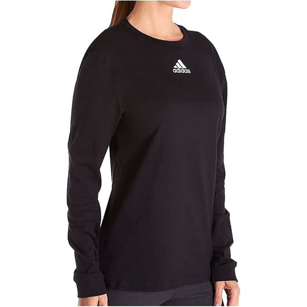 EK0324 Adidas Women's Amplifier Long Sleeve Crew Neck Black S
